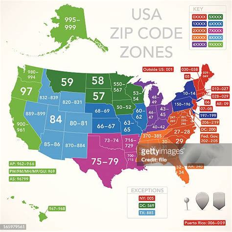 Us Zip Code Map Photos And Premium High Res Pictures Getty Images