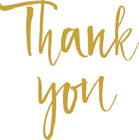 Calligraphy Thank You Text Png