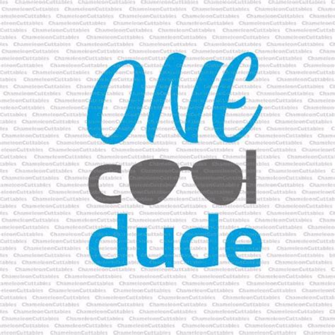 One Cool Dude Svg Eps Png Jpeg Dxf Vector Cut File Digital