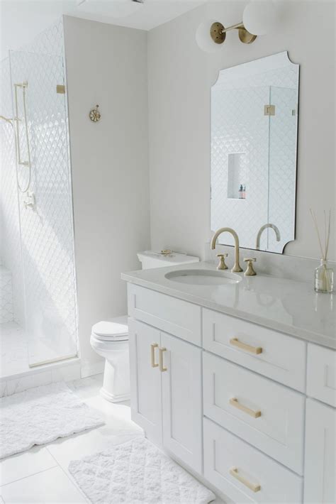 My Luxurious White And Gold Master Bath Reveal Style Inherited White
