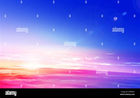 Sunrise Between Clouds In Stratosphere Stock Photo Alamy