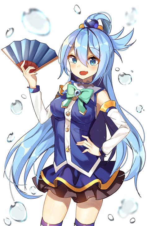 Safebooru 1girl Absurdres Aqua Konosuba Bare Shoulders Blue Eyes