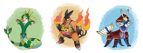 Unova Starters Megaevolutions By Pgdelirio On Deviantart