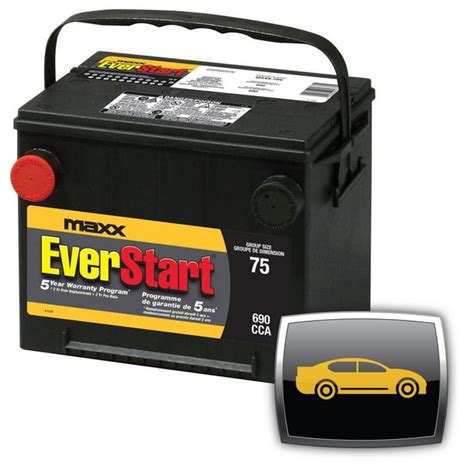 Everstart Auto Maxx 75n 12 Volt Car Battery Group Size 75 690 Cca
