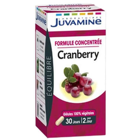 Gélules 100 Végétales Formule Concentrée Cranberry Juvamine X 60 La