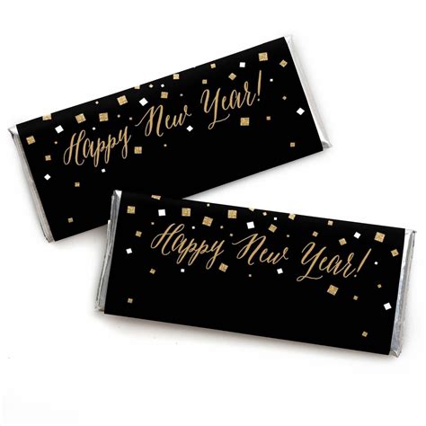 big dot of happiness new year s eve gold new years eve party candy bar wrappers party favors