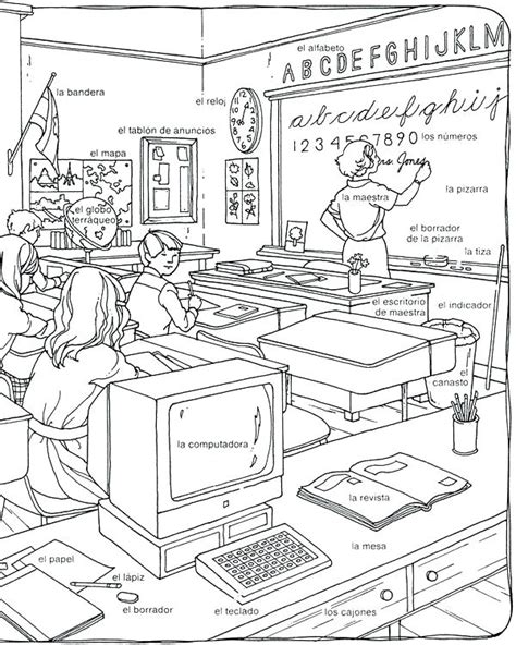 Classroom Coloring Pages At Getdrawings Free Download