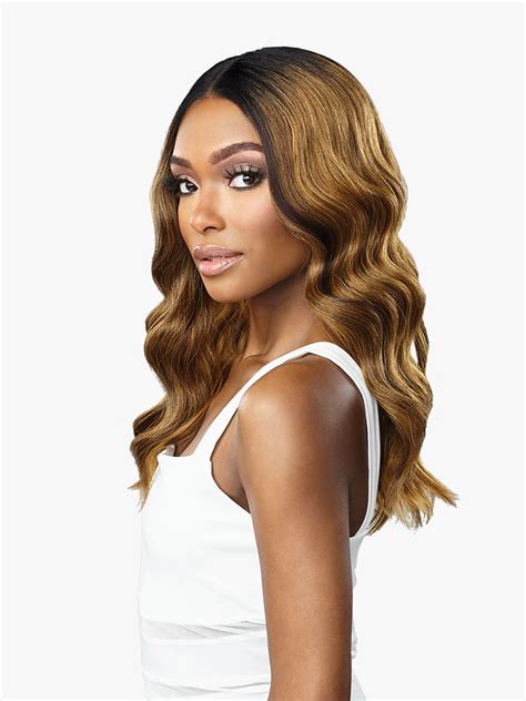 Sensationnel Butta Lace Human Hair Blended Lace Front Wig Beach Wave 20