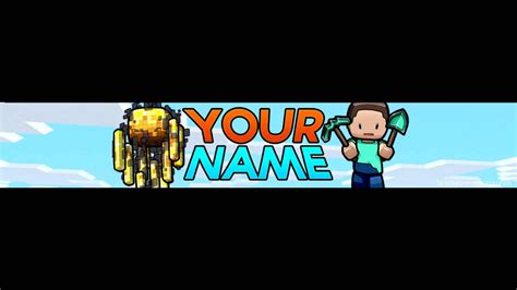 Télécharger gratuitement une bannière youtube minecraft au format photoshop. #7 | Free Minecraft YouTube Banner/Channel Art Template ...