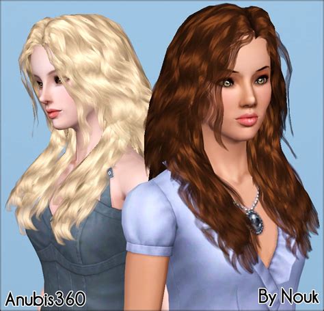 My Sims 3 Blog Nouk Long Wavy Hair ~ Converted For Teen To Elder By