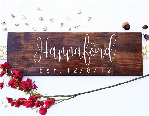 Rustic Wedding Signs Wood Wall Art Personalized Couples
