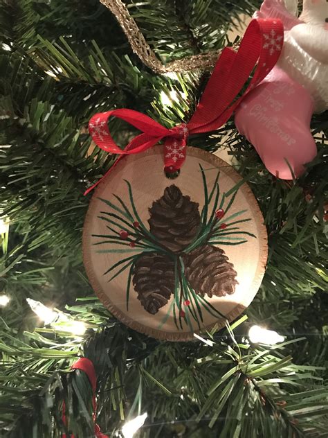 Hand Painted Wooden Ornament Christmas Ornaments Wooden Ornaments