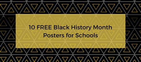 10 Free Black History Month Posters For Schools