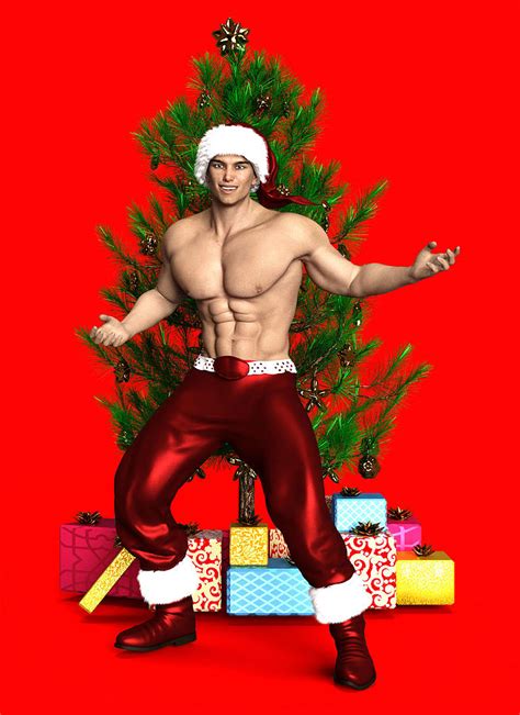 Gay Pride Santa Claus Helper For Christmas Holiday Digital Art By Barroa Artworks