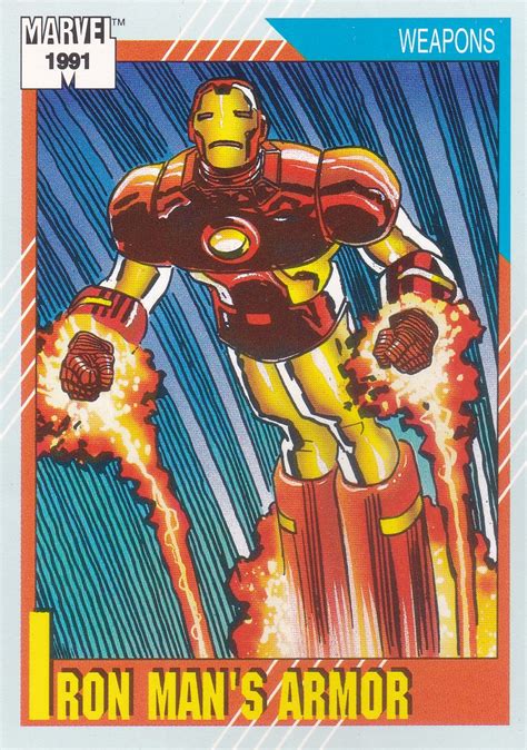 Marvel Universe 1991 Impel Card 133 Weapons Iron Mans Armor Arcade