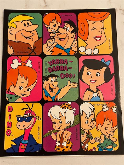 Bamm Bamm Sticker Paper Stickers Hanna Barbera Flintstones Labels