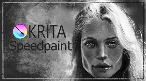 Painting A Female Portrait In Krita Youtube