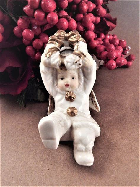 Snow Angel Baby Figurine White Porcelain Christmas Decoration Vintage