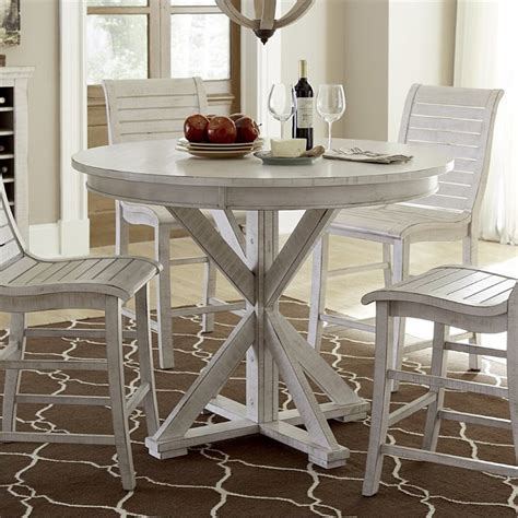 Progressive Willow 48 Round Counter Height Dining Table In White