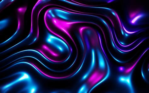 Premium Photo Abstract Neon Geometric Background Wavy Gradient Liquid