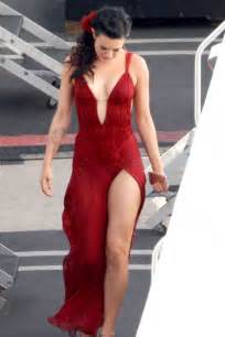 rumer willis in red dress at dwts 03 gotceleb
