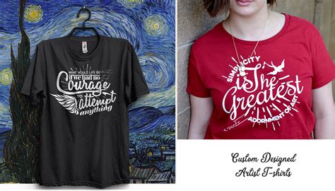 Custom Designed T Shirts For Artists Art And Design Inspiration