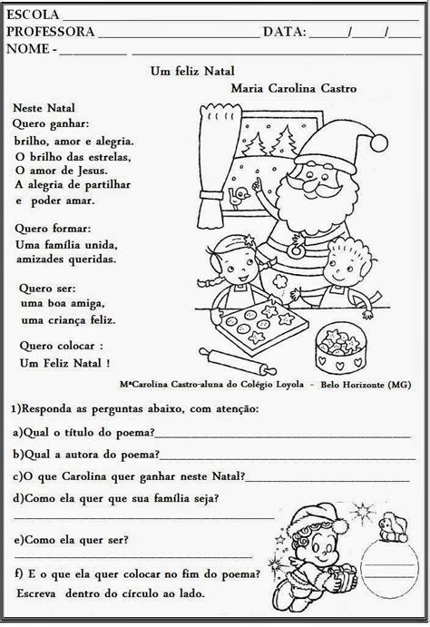 Educar X Atividades De Natal Textos Para Interpretação