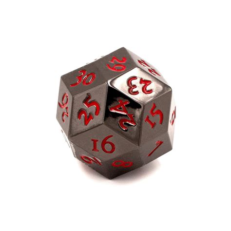 Kakapopotcg Solid Metal Black D30 Dice 30 Faced Dice Extra Large 30mm