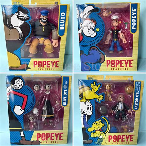 Popeye Classics Figura Olive Castor Oyl Youtooz Bluto Poopdeck Pappy De