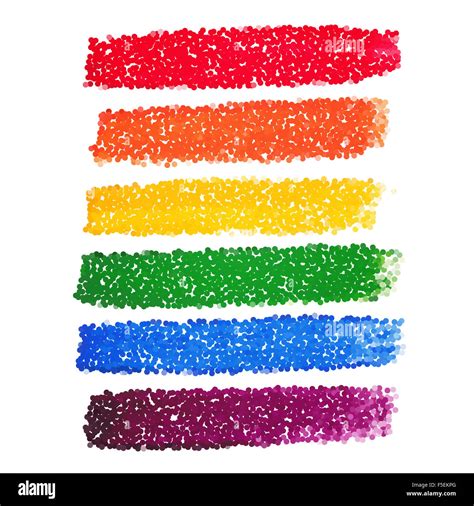 Rainbow Dotted Brush Strokes Stock Photo Alamy