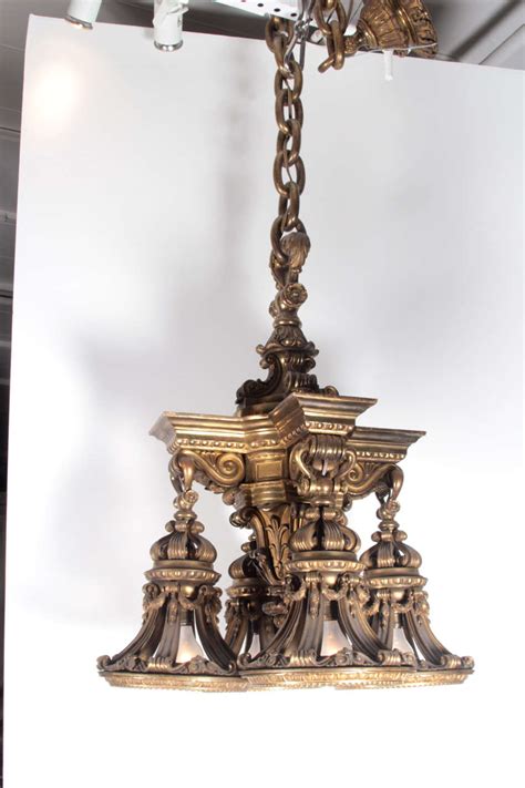 Exceptional Bronze Pennsylvania State Capitol Chandelier For Sale At