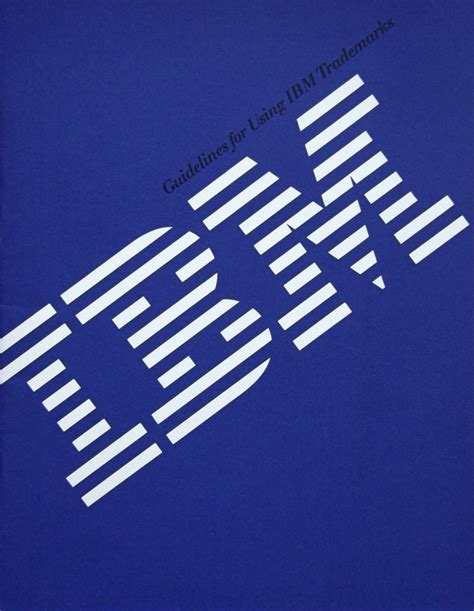 Guidelines For Using Ibm Trademarks Designed By Paul Rand 1986