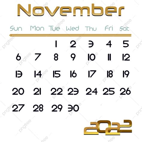 Gambar Kalender Tahun 2022 Bulan November 2022 Kalender November Png