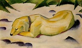 Dog Lying in the Snow, c.1911 - Franz Marc - WikiArt.org