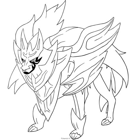 Zamazenta From Pokémon Sword And Shield Coloring Page