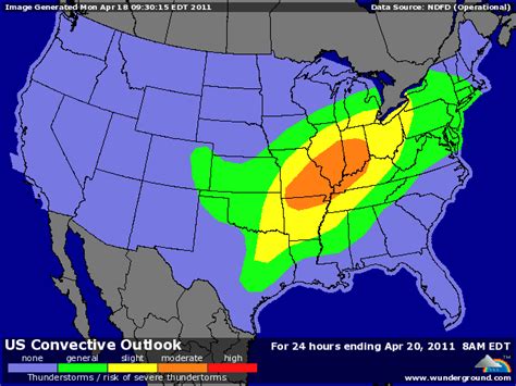 Severe Weather Outbreak Predicted For Tuesday April 19 2011 Phillip