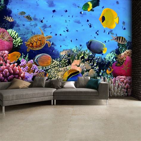 Under The Sea Tropical Fish Wallpaper Mural 315cm X 232cm
