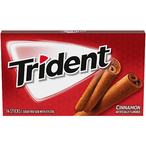 Trident Cinnamon Sugar Free Gum With Xylitol 14 Ct Pack Chewing Gum