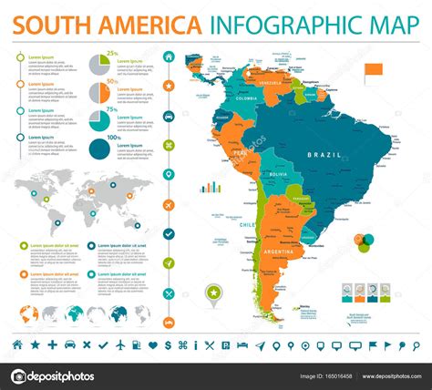 Descarregar Ilustração De Mapa Da América Do Sul Informações