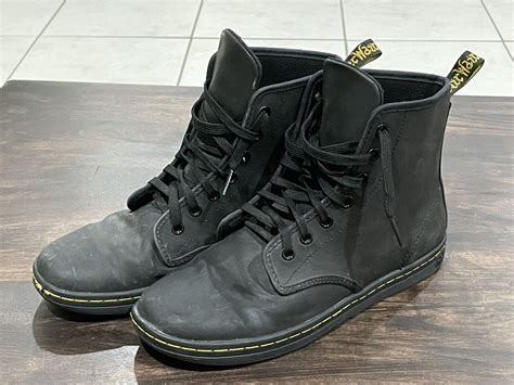 Dr Martens Shoreditch Black Canvas Boots Shoes Us Wom Gem