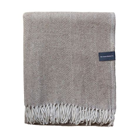 Recycled Wool Herringbone Blanket — Historic Scotland Shop