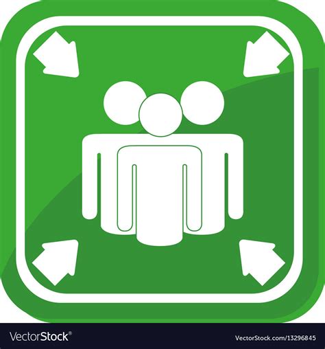 Meeting Point Sign Icon Royalty Free Vector Image