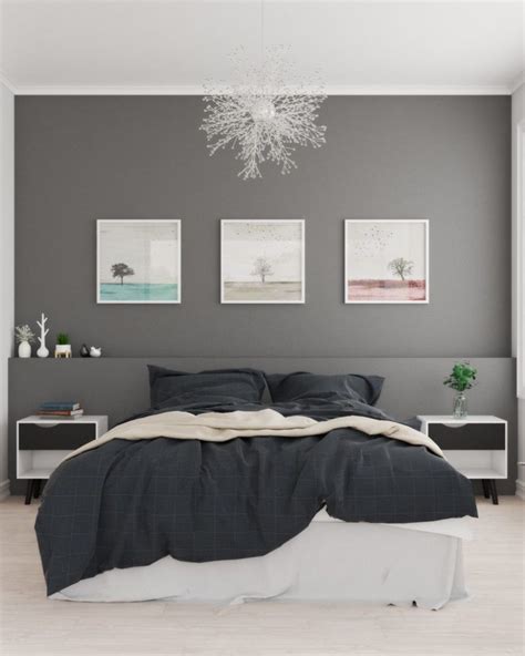 10 Elegant Dark Gray Accent Wall Ideas For Bedroom And Living Room