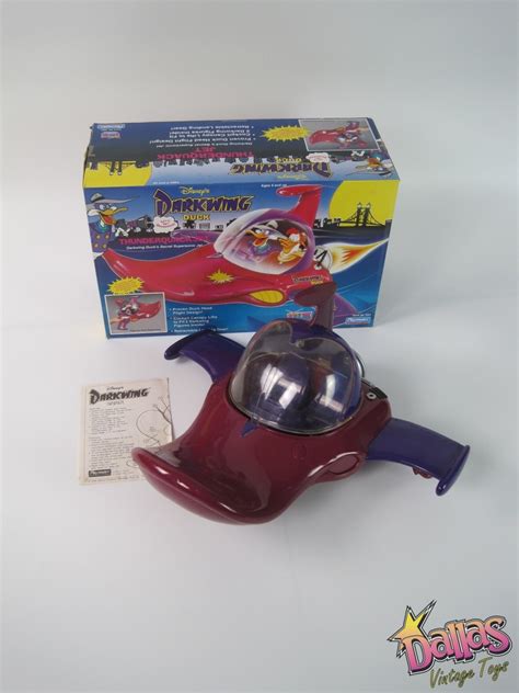 1991 Playmates Disneys Darkwing Duck Thunderquack Jet With Box 1a