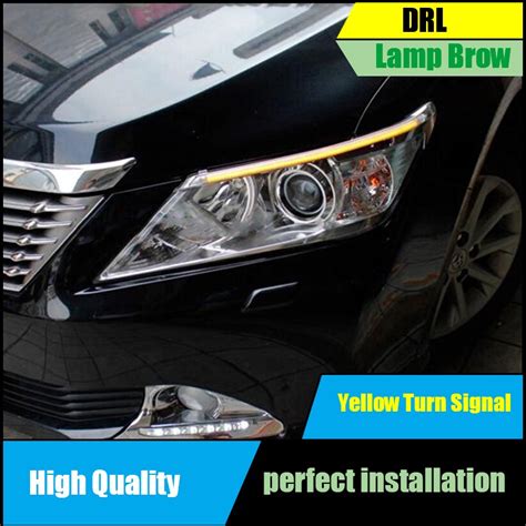 Led drl for nissan qashqai 2019+ daytime running light with dynamic turn signal. For Toyota Camry V50 2012 2013 2014 Headlight LED Eyebrow ...