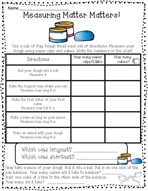 Kids Activities Matter Worksheet Kindergarten