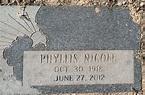 Phyliss Nicoll Shreeve (1918 - 2012) | Find a grave, Grave, Phyllis