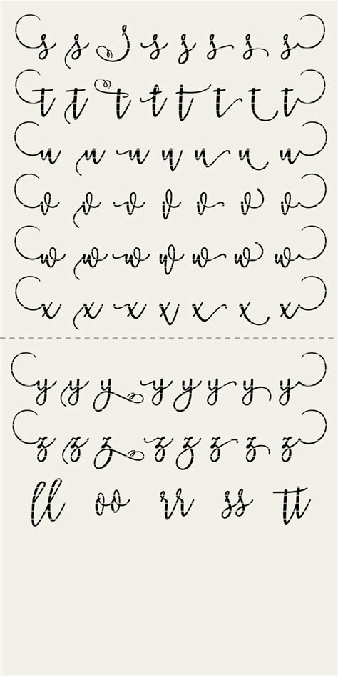 Full Alphabet Svg Fonts Cutfile Modern Calligraphy Script Etsy