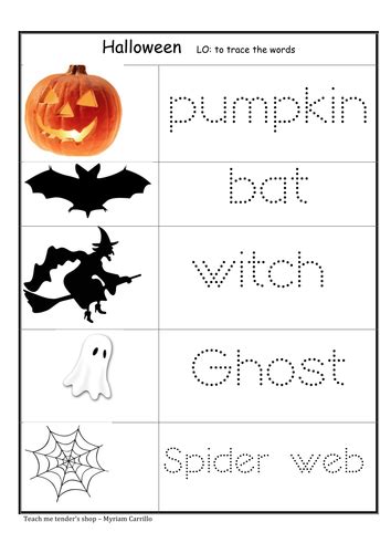 Tracing Activity For Halloween Teaching Resources