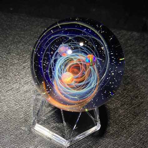 Galaxy Glass Sphere Glass Orb Twisted Space Glass Marble Etsy
